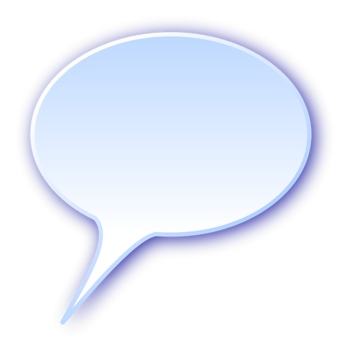 3D rounded speech bubble vector image