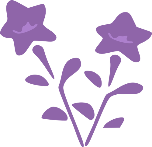 Japanese bellflower purple imprint vector image