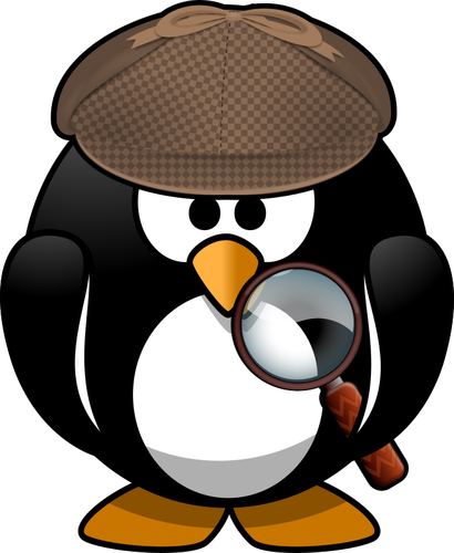 Векторный рисунок Поиск Пингвин