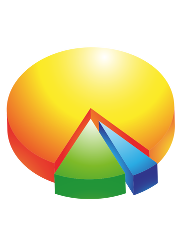 Vectorul ilustrare a predominantă portocaliu diagrama de structură radială