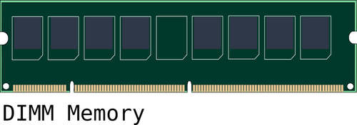 Gráficos de vetor de módulo de memória DIMM computador