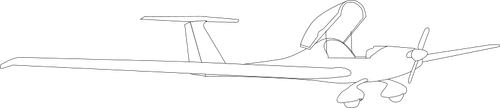 Eenvoudige vliegtuig schets