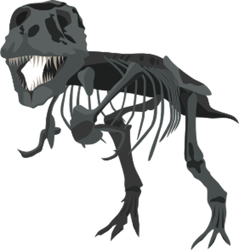 Tyrannosaurus Rex Skelett Vektor-Bild