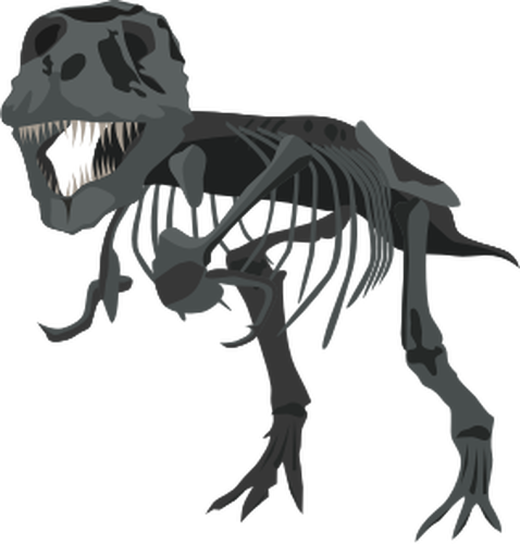 Imagen de vector esqueleto de Tyrannosaurus Rex