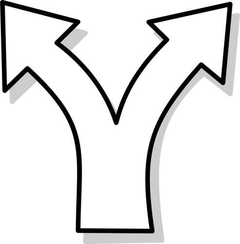 Vector image of divergent symbol