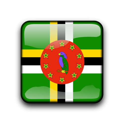 ドミニカ国の国旗ベクトル ボタン