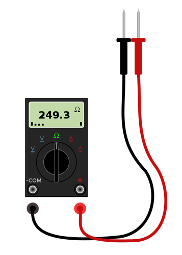 Vector multímetro digital de la imagen