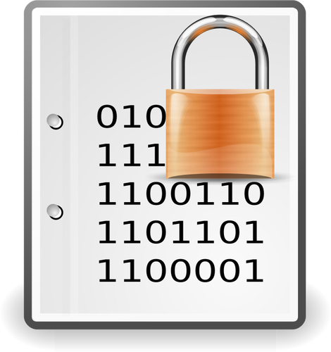 Gecodeerd document gouden pictogram vectorillustratie