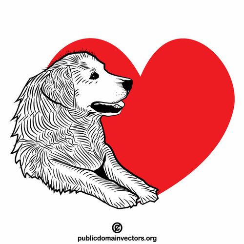 Gráficos de vetor de amor de cão