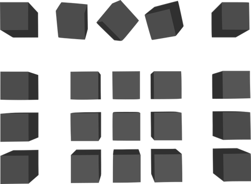 Cubes gris simples