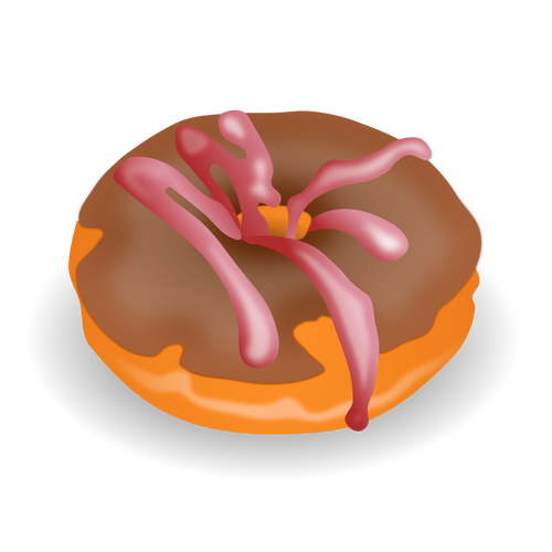 Chocolade donut vector afbeelding