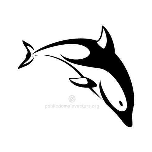 Dolphin monokrom gambar