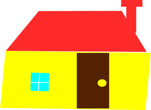 Jaune maison vector clip art