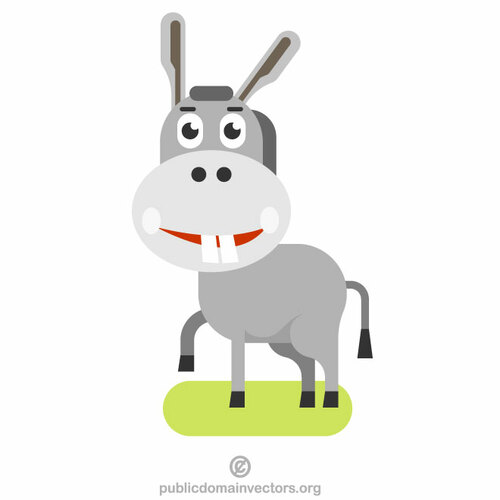 Gráficos de vector de dibujos animados de burro