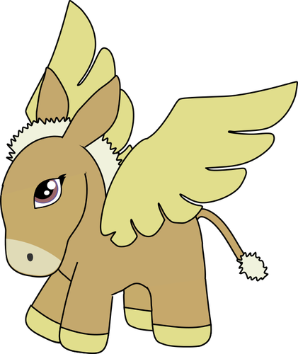 Marrom e dourado burro pegasus