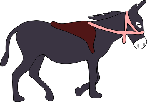 Imágenes Prediseñadas Vector del burro púrpura