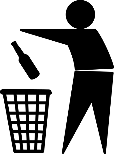 Använda sopor bin symbol vektor illustration