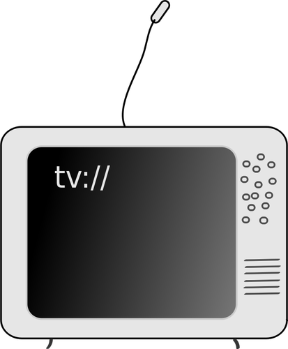 Image clipart vectoriel style de vieux téléviseur