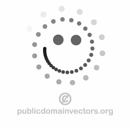 Sonriente con el vector de puntos