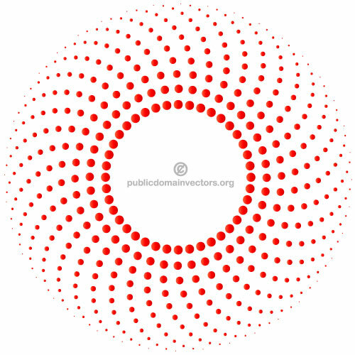 Circle with dots vector