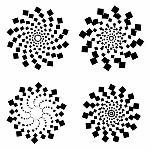 Motifs circulaires rétro