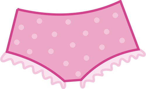 Pink dotted panties vector clip art