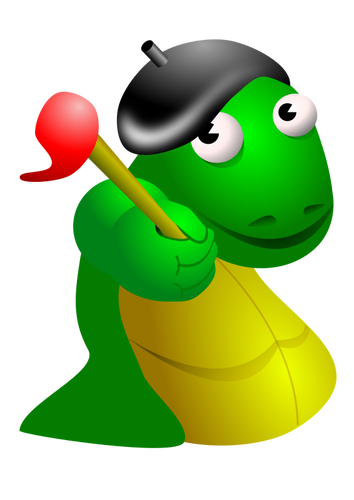 Ilustración de vector del dragón amarillo y verde