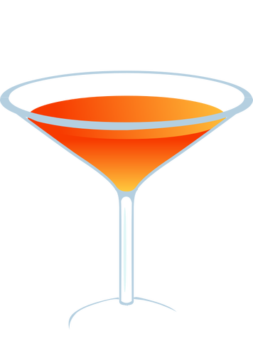 Illustration vectorielle de cocktail orange