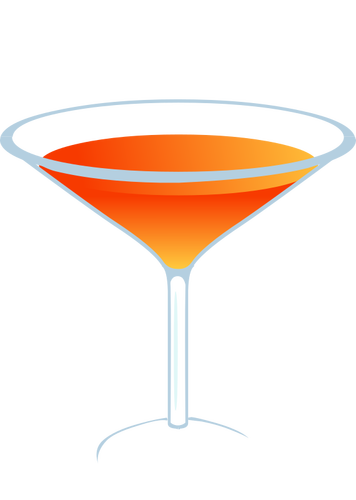 Illustration vectorielle de cocktail orange