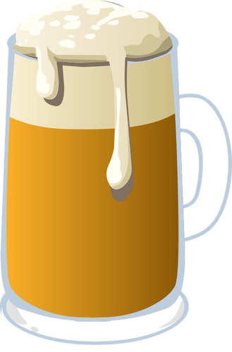 Vector afbeelding van een glas bier