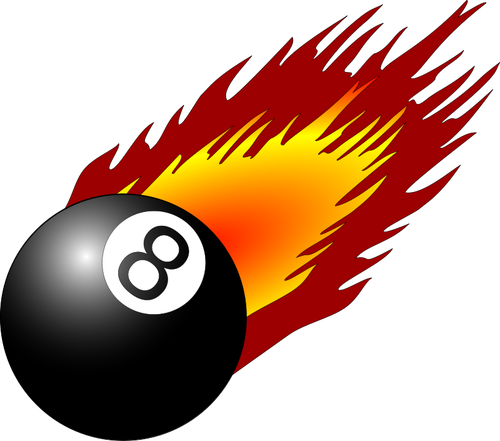 Ball med flammer vektorgrafikk