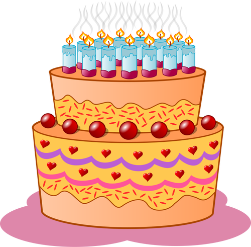 Verjaardag cake vector illustratie