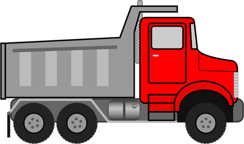 Dessin vectoriel de camion à benne basculante