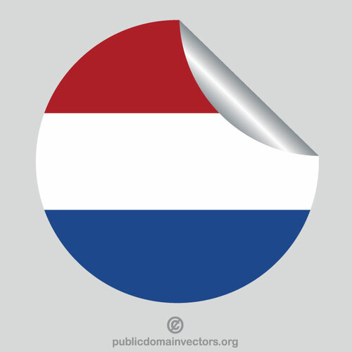 Nederlandse vlag peeling sticker