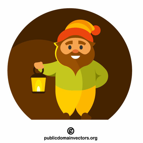 Dwarf holding a lantern