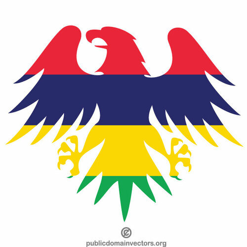 Águila con la bandera de Mauricio