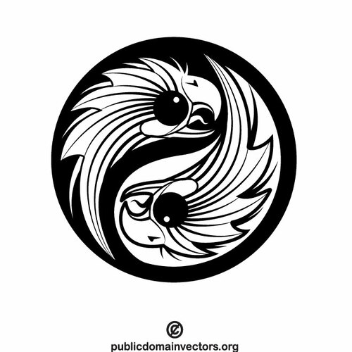 Yin Yang sembolü kartal