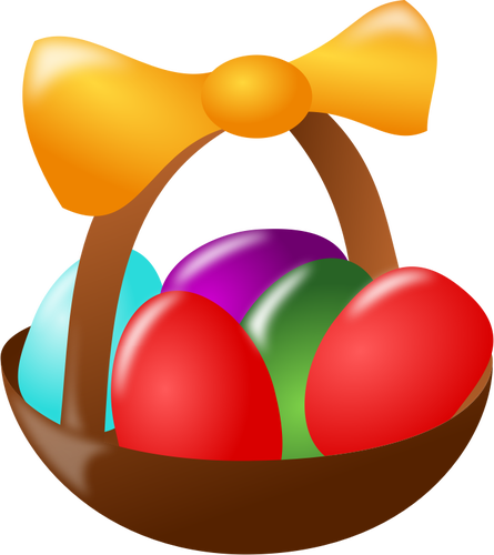 Oval Easter keranjang gambar vektor