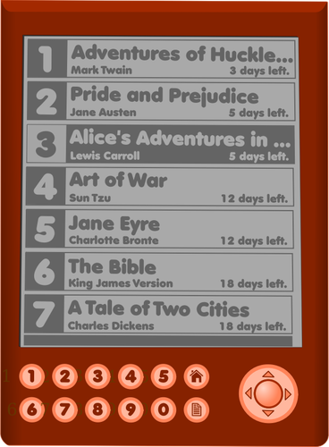 Vektorgrafikk utklipp e-bestille leseren menyen