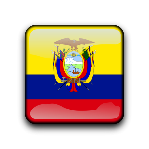 Bendera Ekuador vektor tombol
