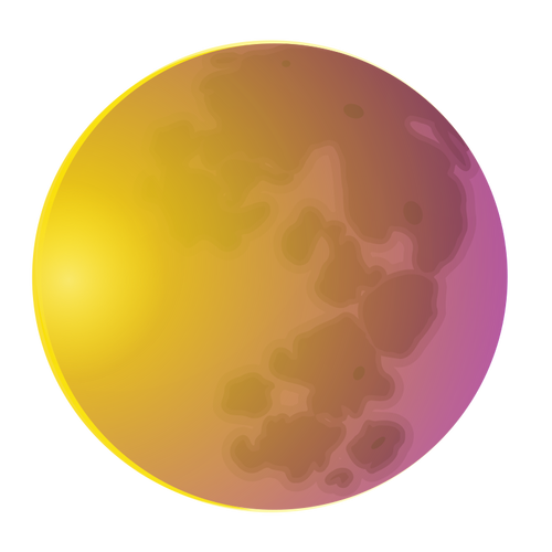 Gráficos vetoriais de terra brilharam em pelo sol