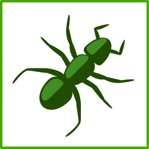 De desen vector de paianjen verde