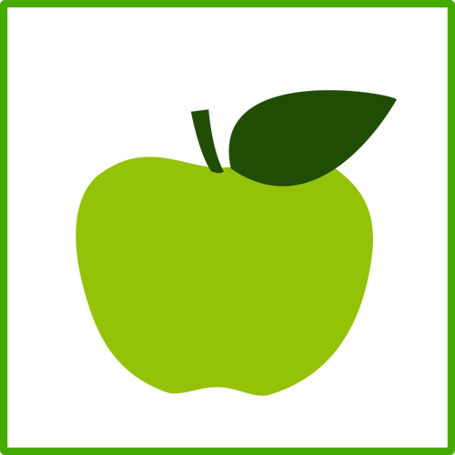 Эко apple Векторный icon