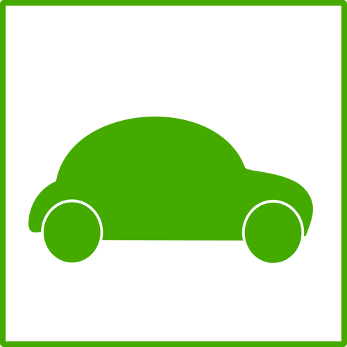 Elektrische auto pictogram vector illustraties