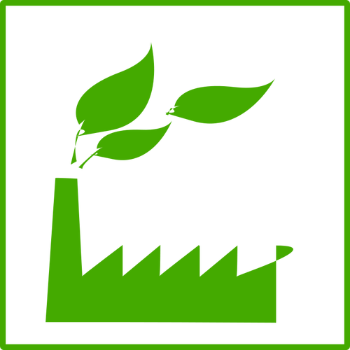 Eco-Fabrik-Symbol