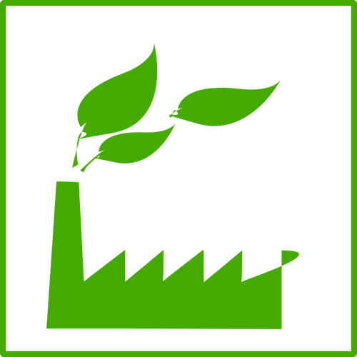 Eco fabriek pictogram