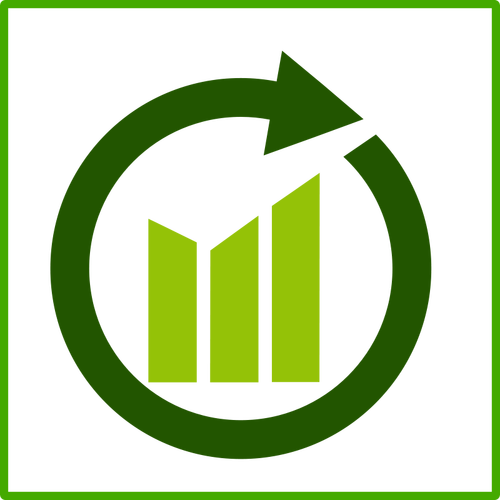 Ícone de vetor de crescimento de eco