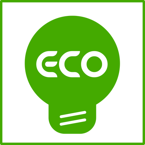 Eco bohlam ikon vektor gambar