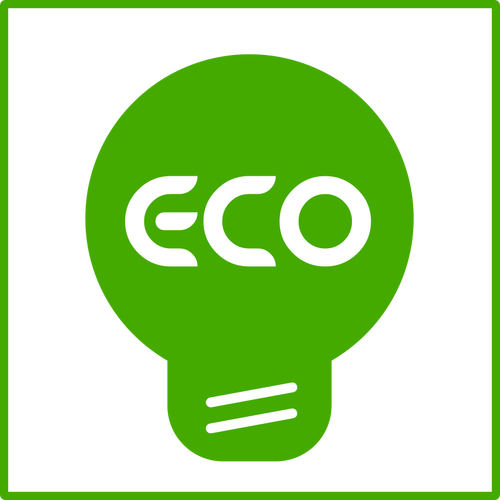 Eco bulb -kuvakkeen vektorikuva