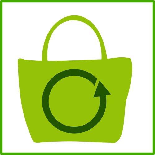 Eco verde compras ícone vector